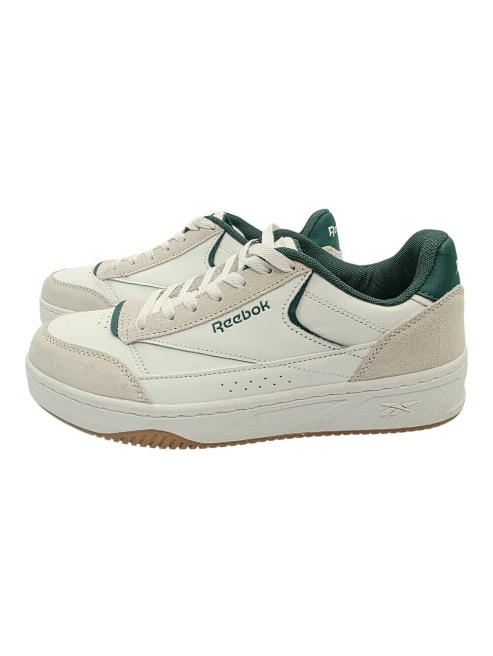 Reebok Men's Low-Top Sneakers in White, Dark Green, and Beige Size 10 - Picture 4 of 13